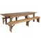 Flash Furniture Rectangle Antique Farm Table , 40"; 96" W 30"; 17-3/4" H, Wood XA-FARM-6-GG - alternate 2